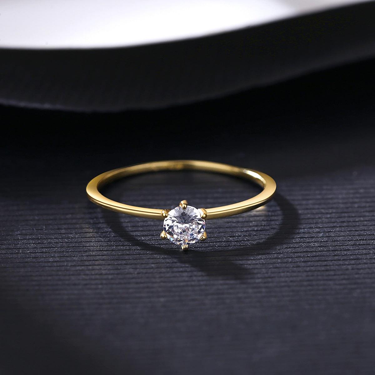 S925 Silver Wind Star Ring Set With Zircon Index Finger - BUNNY BAZAR