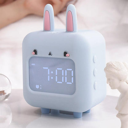 Children's Rabbit-shaped Musical Clock With Night Light - BUNNY BAZAR