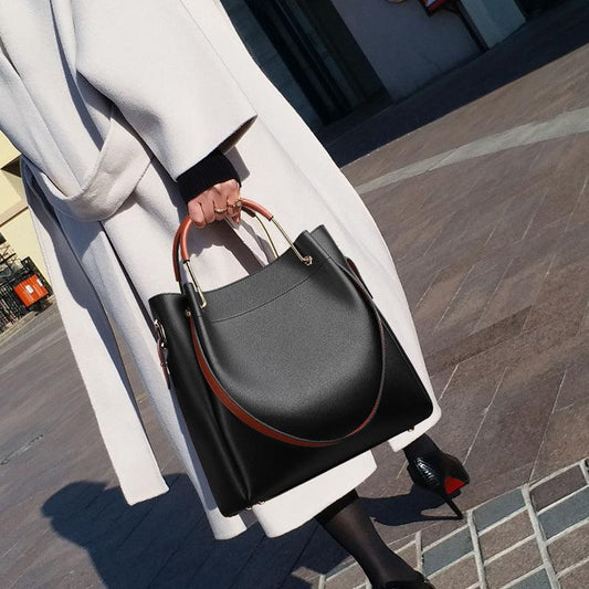 Fashionable And Simple Embossed Ladies Large-capacity Handbag - BUNNY BAZAR