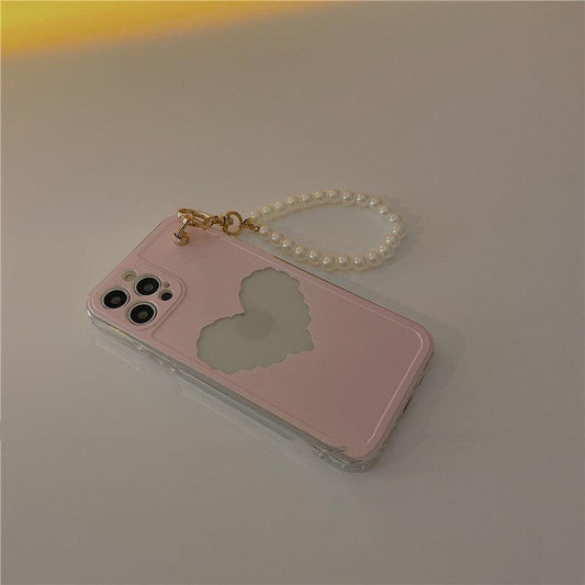 Ins Love Pearl Chain Mobile Phone Case Niche Soft Cover - BUNNY BAZAR