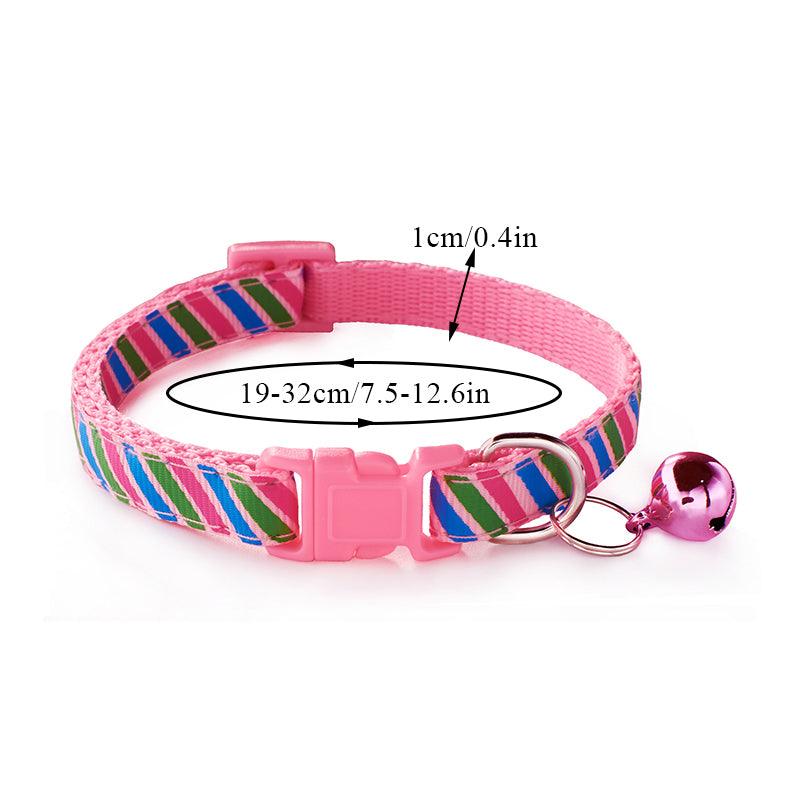 Twill Printed Cloth Collar Pet Bells - BUNNY BAZAR