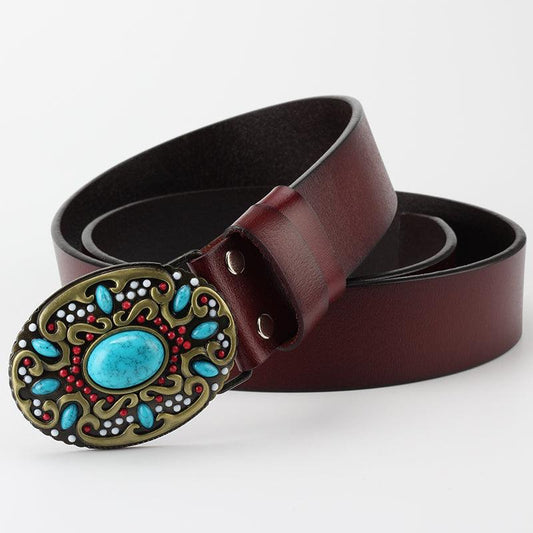 Fashionable Leather Belt is Embellished With Beads For a Unique, Stylish Look - BUNNY BAZAR
