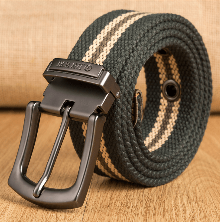 Outdoor Thickened Men's Pin Buckle Canvas Belt - BUNNY BAZAR