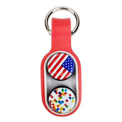 New Finger Decompression Toy Pop Puck Fidget Toys Hand Spinner Magnet Toys Colorful Decompression Toys For Adults Kids Gifts Key Chain - BUNNY BAZAR