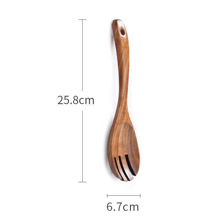 Acacia Wood Non-stick Frying Pan With Wooden Spatula - BUNNY BAZAR