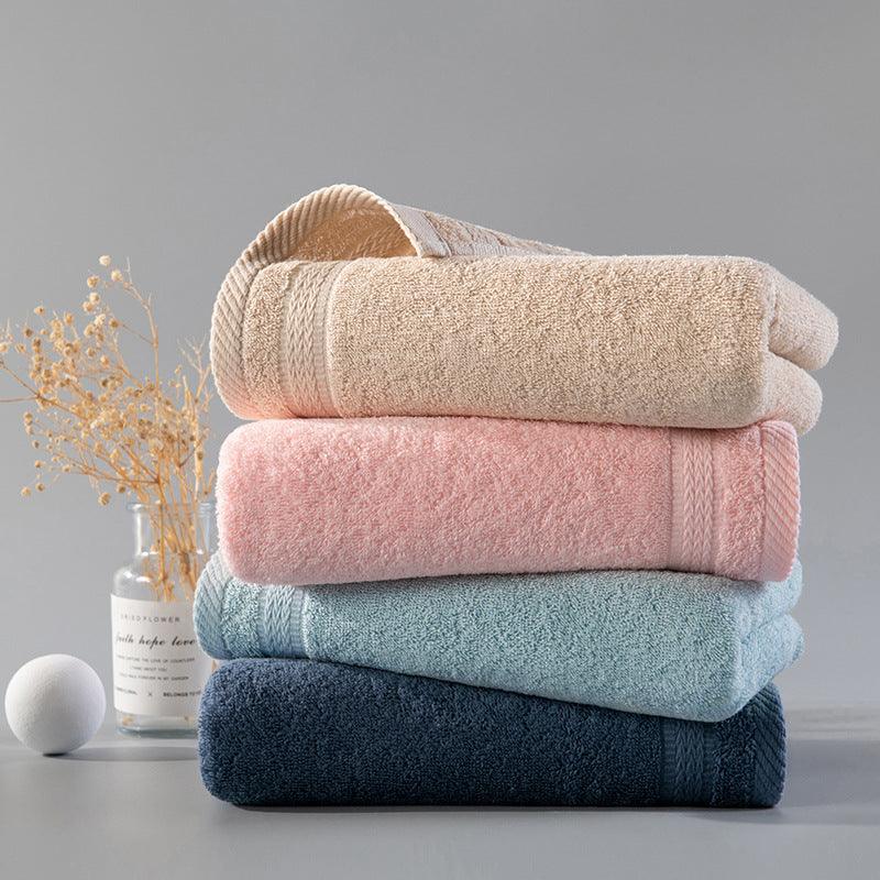 Fashionable Cotton Plain Satin Large Towel - BUNNY BAZAR