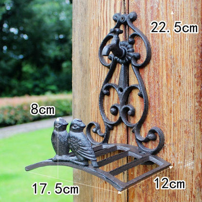 European Style Retro Cast Iron Wrought Iron Bird Garden Water Pipe Rack Garden - BUNNY BAZAR