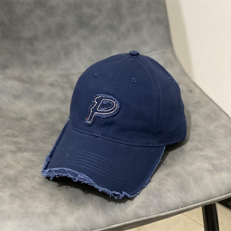 Edged P Letter Baseball Cap Autumn And Winter Couple Soft Top - BUNNY BAZAR