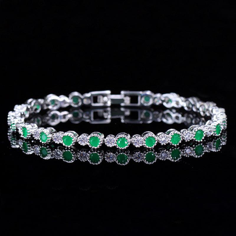 Brass With Platinum Plated Zircon Bracelet - BUNNY BAZAR