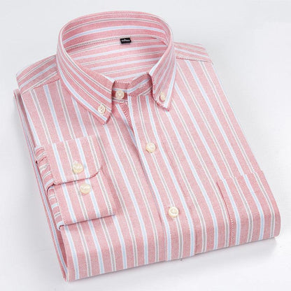 Oxford Shirt Men's Long-Sleeved Shirt - BUNNY BAZAR