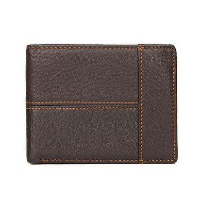 First Layer Leather Wallet Short Leather Wallet - BUNNY BAZAR