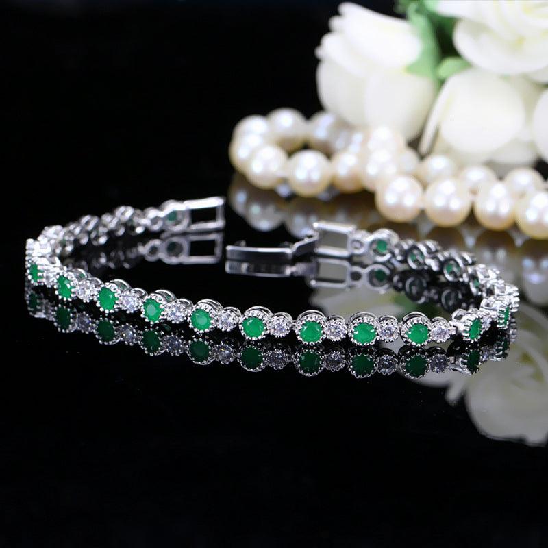 Brass With Platinum Plated Zircon Bracelet - BUNNY BAZAR